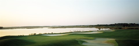 Framed Golf course at the coast, Ocean City Golf &amp; Yacht Club, Ocean City, Worcester County, Maryland, USA Print