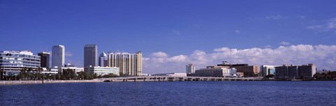 Framed City at the waterfront, Hillsborough Bay, Tampa, Hillsborough County, Florida, USA Print