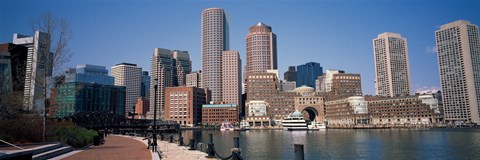 Framed Buildings in a city, Boston, Suffolk County, Massachusetts, USA Print