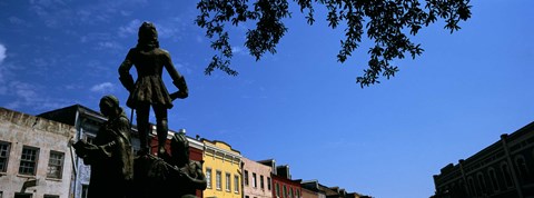 Framed Statues in front of buildings, French Market, French Quarter, New Orleans, Louisiana, USA Print