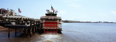 Framed Paddleboat Natchez in a river, Mississippi River, New Orleans, Louisiana, USA Print