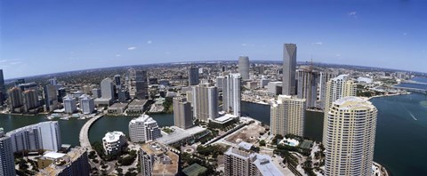 Framed Aerial View of Miami, Florida, 2008 Print