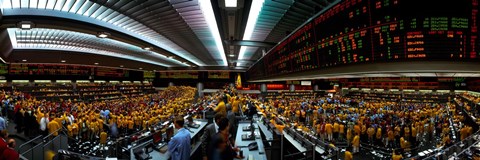 Framed Interiors of a financial office, Chicago Mercantile Exchange, Chicago, Cook County, Illinois, USA Print