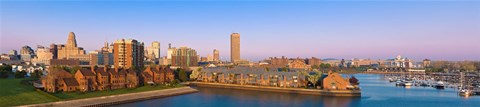 Framed High angle view of a city, Buffalo, New York State, USA Print