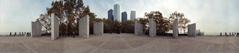 Framed 360 degree view of a war memorial, East Coast Memorial, Battery Park, Manhattan, New York City, New York State, USA Print