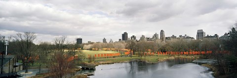 Framed Gates in a park, The Gates, Central Park, Manhattan, New York City, New York State, USA Print