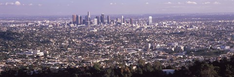 Framed Aerial View of Los Angeles from a Distance Print