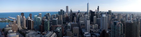Framed Aerial View of Chicago Print