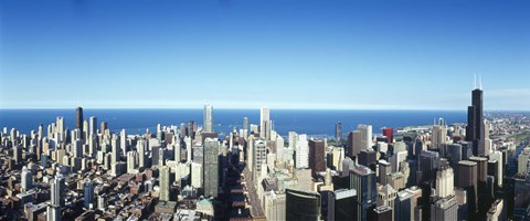 Framed Chicago skyline, Cook County, Illinois, USA 2010 Print