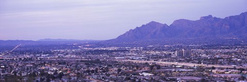 Framed Tuscon, Arizona with Mountains Print