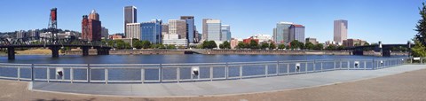 Framed Buildings at the waterfront, Vista Point, Portland, Multnomah County, Oregon, USA 2010 Print