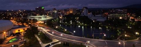 Framed High angle view of a city, Big Spring Park, Huntsville, Madison County, Alabama, USA Print