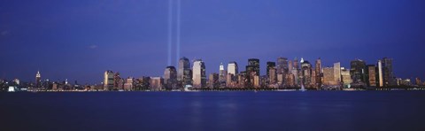 Framed Tribute in Light, World Trade Center, Lower Manhattan, Manhattan, New York City, New York State, USA Print