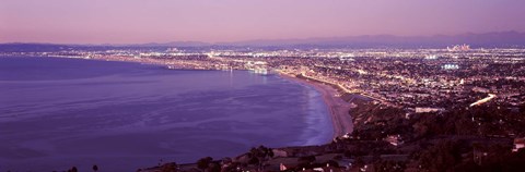 Framed View of Los Angeles downtown, California, USA Print