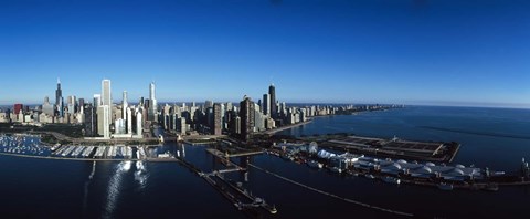 Framed Skyscrapers in a city, Willis Tower, Chicago, Cook County, Illinois Print