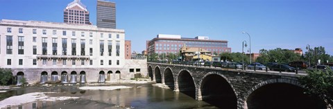 Framed Arch bridge across the Genesee River, Rochester, Monroe County, New York State, USA Print