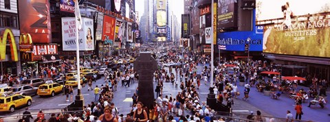 Framed People in a city, Times Square, Manhattan, New York City, New York State, USA Print