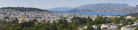 Framed High angle view of a city, Richmond District, Lincoln Park, San Francisco, California, USA Print
