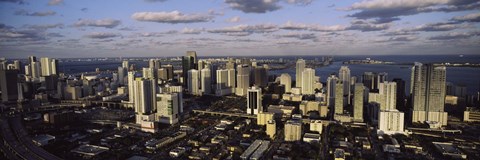 Framed Clouds over the city skyline, Miami, Florida Print