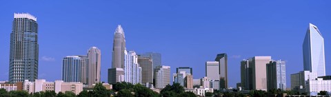 Framed City skyline, Charlotte, Mecklenburg County, North Carolina, USA Print