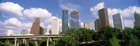 Framed Wedge Tower, ExxonMobil Building, Chevron Building, Houston, Texas (horizontal) Print