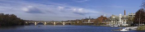 Framed Francis Scott Key Bridge over the Potomac River, Old Georgetown, Washington DC, USA Print