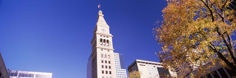 Framed Low angle view of a Clock tower, Denver, Colorado Print