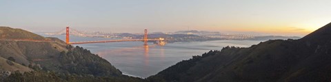 Framed Goden Gate Bridge view from Hawk Hill, San Francisco, Califorina Print