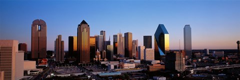 Framed USA, Texas, Dallas, sunrise Print