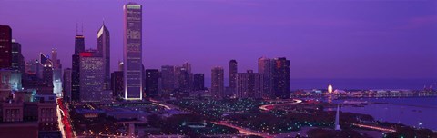 Framed Evening Chicago IL USA Print