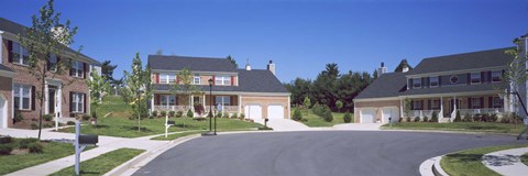 Framed Houses Along A Road, Seaberry, Baltimore, Maryland, USA Print