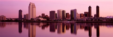 Framed Skyline San Diego CA Print