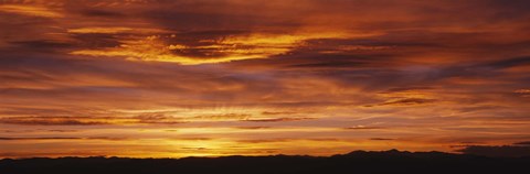 Framed Sky at sunset, Daniels Park, Denver, Colorado, USA Print