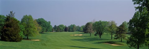 Framed Panoramic view of a golf course, Baltimore Country Club, Maryland, USA Print