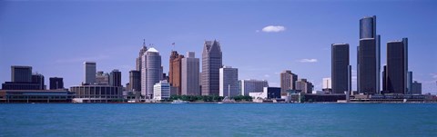Framed Detroit, Michigan Skyline Print