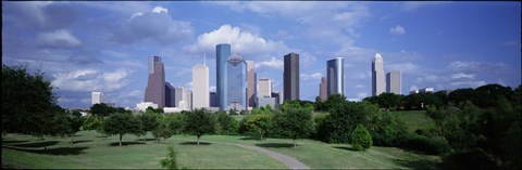 Framed Cityscape, Houston, TX Print