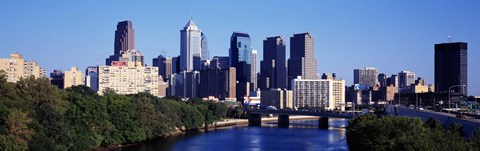 Framed Delaware River, Philadelphia, Pennsylvania, USA Print