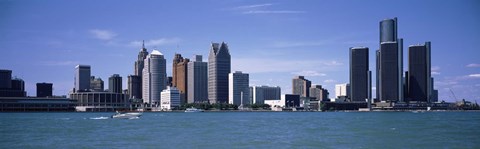 Framed Detroit Waterfront, Michigan (close-up) Print