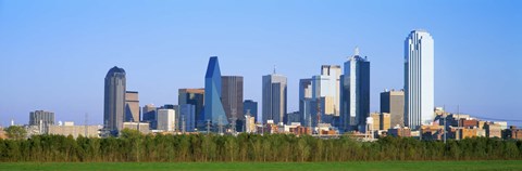 Framed Dallas Texas Skyline Print