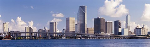 Framed Buildings at the waterfront, Miami, Florida, USA (close-up) Print