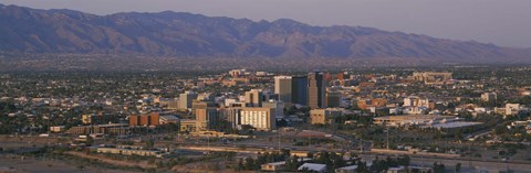 Framed High angle view of a cityscape, Tucson, Arizona, USA Print