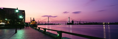 Framed Bridge across a river, Savannah River, Atlanta, Georgia, USA Print