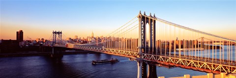 Framed Manhattan Bridge, NYC, New York City, New York State, USA Print