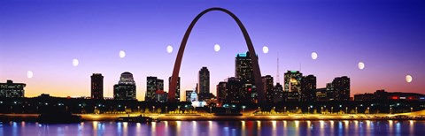 Framed Skyline St Louis Missouri USA Print