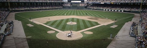 Framed Baseball match in progress, U.S. Cellular Field, Chicago, Cook County, Illinois, USA Print