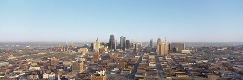 Framed Aerial view of a cityscape, Kansas City, Missouri, USA Print