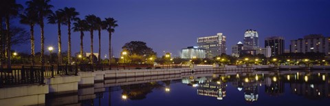 Framed Orlando waterfront, Florida Print