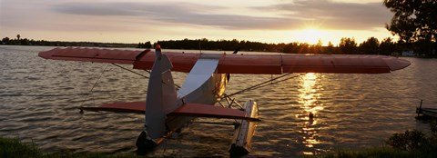 Framed High angle view of a sea plane, Lake Spenard, Anchorage, Alaska Print