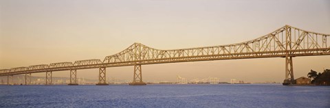 Framed Low angle view of a bridge, Bay Bridge, California, USA Print