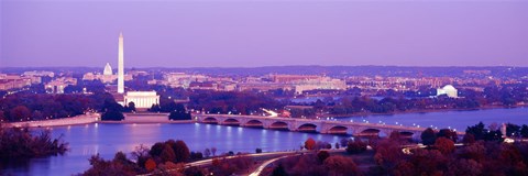 Framed Washington DC from the Water Print